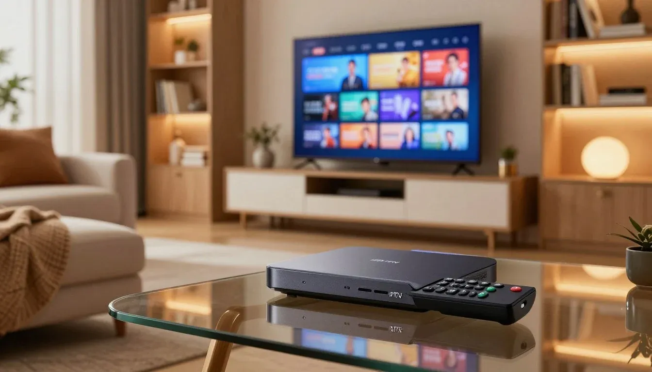 IPTV player showing a channel list loaded from an M3U file
